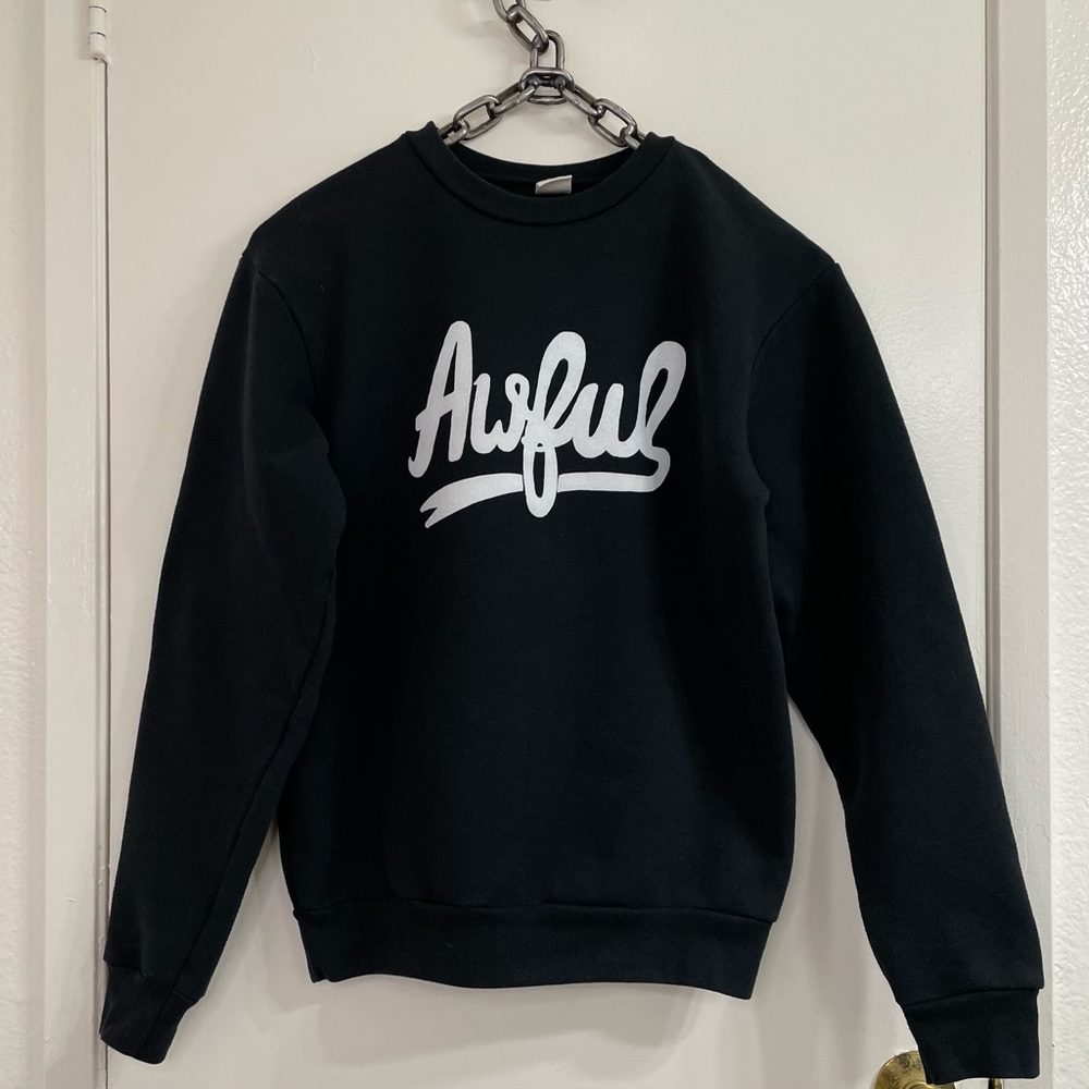 Stay Home Club Black Awful Crewneck Sweatshirt